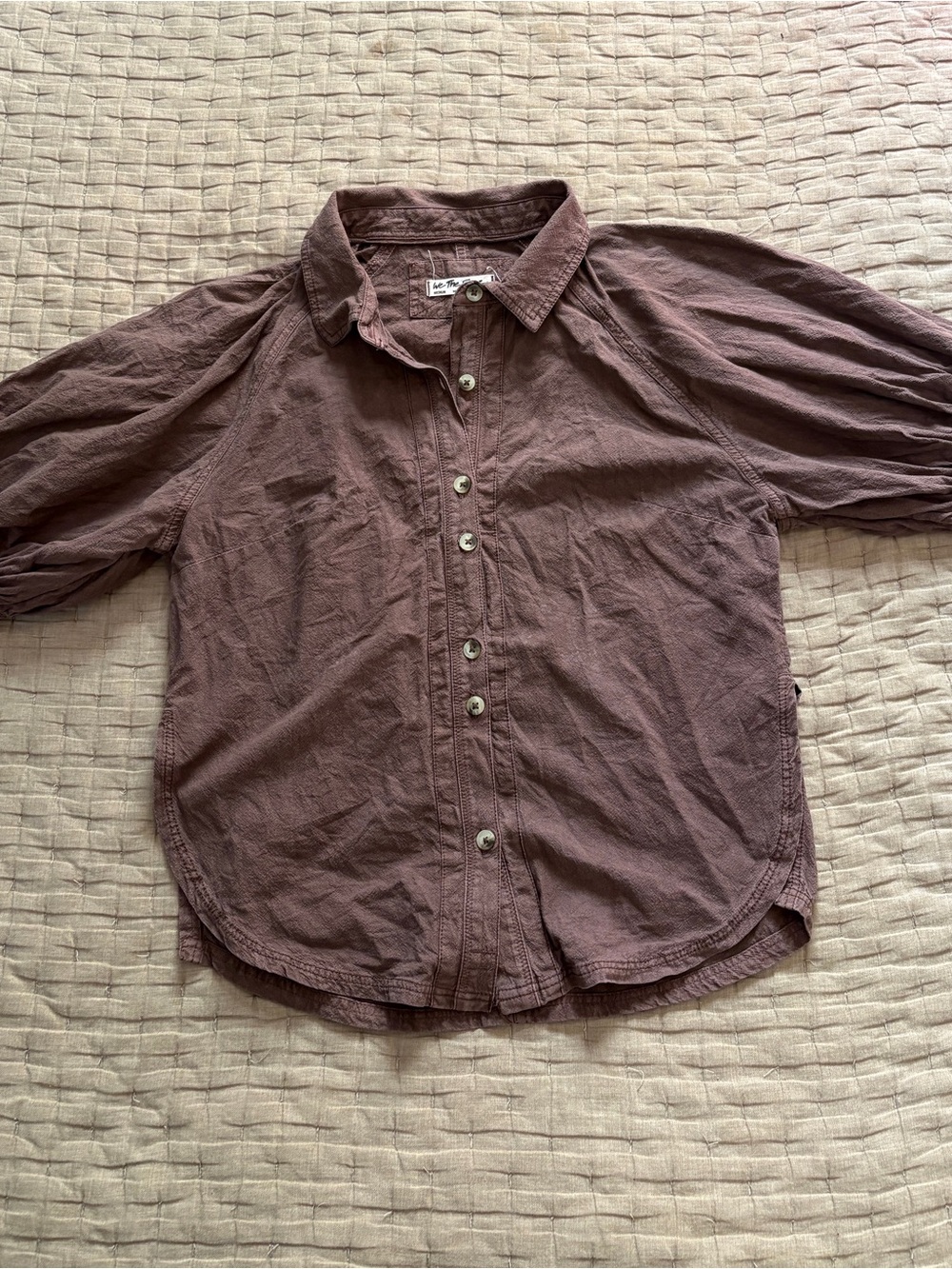 We The Free Button-Down Shirt in Dusty Mauve
